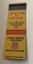 Vintage Matchbook Cover Matchcover Union Pacific  Railroad picture
