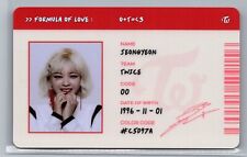 TWICE- JEONGYEON FORMULA OF LOVE OFFICIAL ALBUM RED ID PHOTOCARD (US SELLER) picture