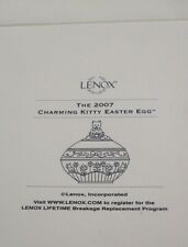Lenox  The 2007 Charming Kitty Easter Egg  & Box picture