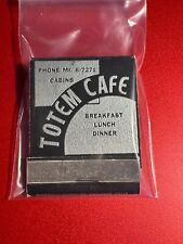 MATCHBOOK - TOTEM CAFE - WEST YELLOWSTONE, MONTANA - UNSTRUCK picture