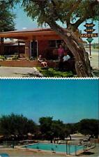 Sonora, TX Texas  TWIN OAKS MOTEL Guests & Pool ROADSIDE Sutton County Postcard picture