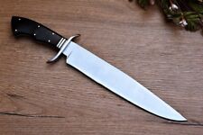 16” Custom Handmade D2 Steel Mirror Polished Hunting Bowie With Steel Guard, picture