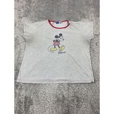Vtg Walt Disney World Shirt Womans 2X Gray Graphic Mickey Mouse Crewneck 90s Y2K picture