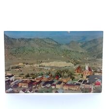 Postcard 1964 Virginia City NV Sun Mountain Aerial View First Day Issue Stamp picture