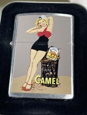 ZIPPO 1997 CAMEL PINUP GIRL BRUSHED CHROME LIGHTER SEALED IN BOX 68S picture