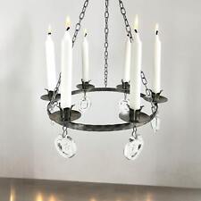 Large Mid-Century Erik Hoglund metal candle hanging fixture, candelabra, with picture