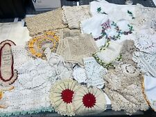 Huge lot of vintage linens doilies crochet Textiles #2 picture