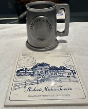 Michie Tavern 1765 Pewter Tankard  + Historic Tavern Virginia Tile Williamsburg picture