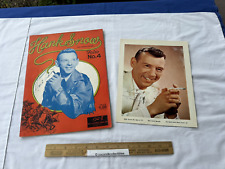 Vintage 1959 Lot of 2 Hank Snow Autographs Fulio Booklet Promo Advertising Card picture