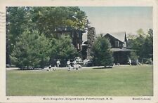PETERBOROUGH NH – Sargent Camp Main Bungalow – Hand Colored Postcard - 1944 picture