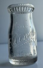 SCARCE Antique 1930s Ebling Creamery Co Detroit Mi MICH 1/4 Pint Milk Bottle. picture
