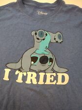 Disney Lilo And Stitch I Tried Blue T Shirt M Medium picture