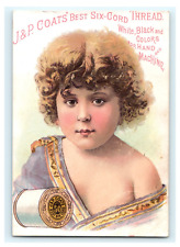 J & P Coats Best Six Cord Thread - Cute Child Victorian Card picture
