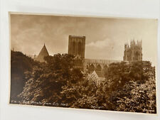 Postcard York Minster From City Wall E.L Scrivens Doncaster RPPC Real Photo  picture