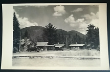 RPPC Vacation  Log Cabins Vintage Cars Mountains C. 1930s Photo Postcard picture