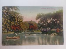 Boaters, Canoes on Lake Chicago IL-Illinois, Lincoln Park Water Vintage Postcard picture
