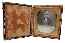 Antique Daguerreotype Photograph of Elderly Woman In Original Case 1840's-1850's picture