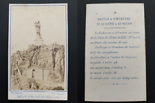 Dear Rousseau, Puy-en-Velay, statue of Notre-Dame-de-France vintage albumen car picture