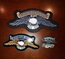 2023 83rd Anniv. Sturgis Rally Official Eagle Wing Pin, Patch & Sticker Set picture