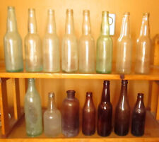 Lot of 15 vintage Brown glass beer/soda bottles bottle Mixed BXD cochran dublin picture