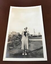 Antique One-of-a-Kind Photograph..1929..Galveston, Texas Lady in fashion dress picture