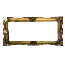 Distressed Antique Ornate Gold Wood Picture Frame for ~12x20 picture
