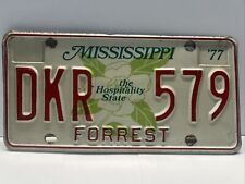 1977 Vintage Mississippi Forrest County “The Hospitality State” License Plate picture