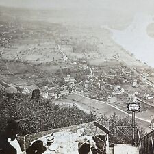 Antique 1903 Drachenfels Germany City View Stereoview Photo Card P2231 picture