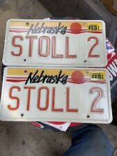 1987 1988 1989 Nebraska License Plates STOLL 2 Man Cave  Garage Art Plate picture