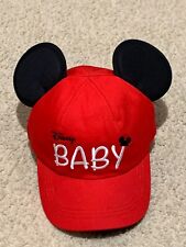 Brand NEW Disney Kids Baby Mickey Mouse  Hat Disney Parks Red Adjustable picture