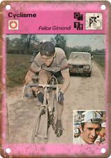 Vintage Felice Gimondi European Cycling Reproduction Metal Sign B659 picture