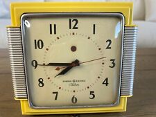 Vintage GE Telechron Wall Clock - Yellow - 1940’s - Model 2HA43- MOSTLY works picture