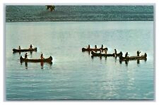 Frontenac, MN Minnesota, Camp Villa Maria Canoes on Lake Pepin Vintage Postcard  picture