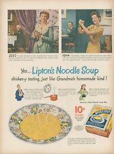 1944 Lipton's Noodle Soup Just Like Grandma 1880 Economy Easy Vtg Print Ad L32 picture