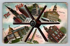 Boston MA-Massachusetts Historic Points Of Interest Vintage c1910 Postcard picture