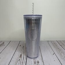 NEW Starbucks Silver Square Studded 2020 Tumbler Iridescent Venti Cup NWT picture