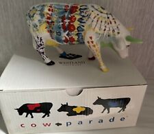 Cow Parade Udderly Groovy Lady Belle Bennett Tie Dye Figurine In Box picture