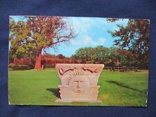 1972 Nauvoo Illinois Mormon Temple Stone Face Carved Stone Postcard picture