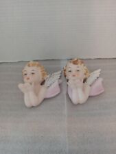 Vintage Napco Bone China Angle  Busst Wall Hangers 4 In Tall. picture