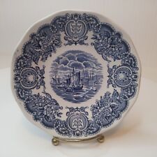 Vintage Port Of Hull Saucer Historical Ports of England Blue & White picture