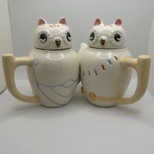 Vintage Emson 5” Tall Ceramic Owl Teapot Taiwan picture