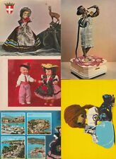 DOLLS Mostly Folklore France 165 Vintage Postcards 1960-1980 (L5016) picture