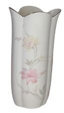 Porcelain  Vase  8.5”  Floral Gold Trim Japan  Flowers  picture