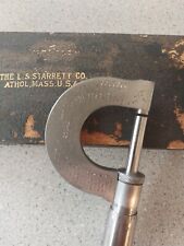 Vintage Starrett No. 113 Outside Micrometer w/Box Machinist Tool USA picture