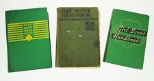 3 Vtg Girl Scout Handbook Manuals Hardback Books 1930s-50s Girl Americana picture