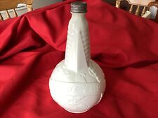 Vintage 1939 New York WORLD'S FAIR Milk Glass Uranium GLOBE Bottle/Decanter picture