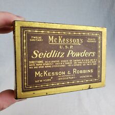 Antique Vintage Mckesson's Seidlitz Powders Medicine Laxative Tin Box Old picture