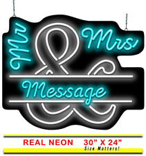 Mr & Mrs With Custom Name Neon Sign | Jantec | 30
