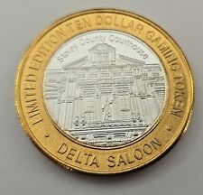 Rare Delta Saloon Virginia City Story County Courthouse Casino Token $10 Dollar  picture