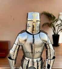 Medieval Steel Templar Knight Full Body Set Armour Halloween Costume Suit Shield picture